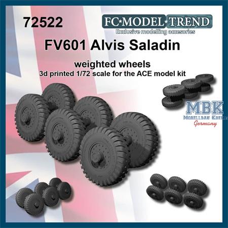 FV601 Alvis Saladin, weighted wheels (1:72)