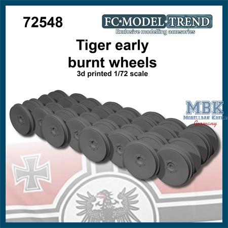 Tiger I early burnt wheels (1:72)