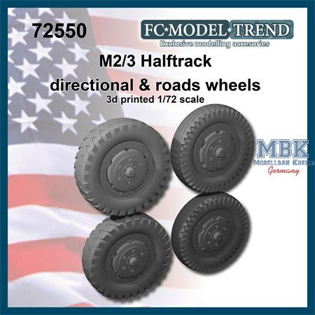 M2/3 halftrack wheels directional / road  (1:72)
