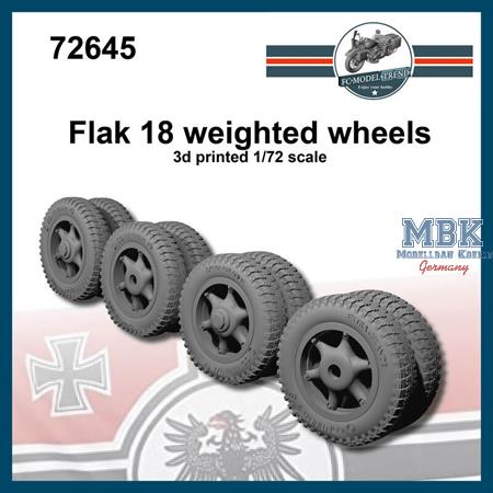 Flak 18 weighted wheels (1:72)