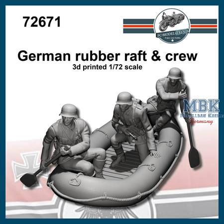 German rubber boat & crew (1:72)