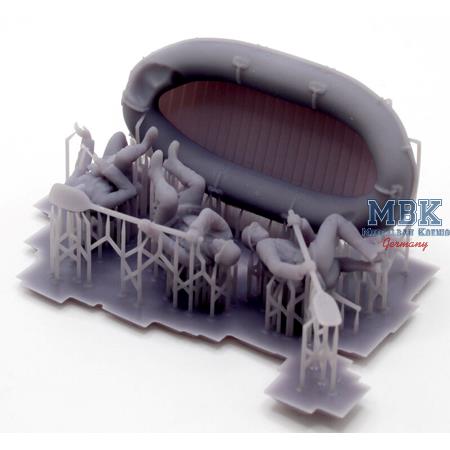 German rubber boat & crew (1:72)