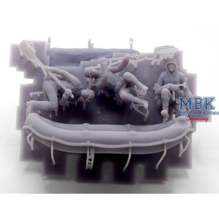 German rubber boat & crew (1:72)