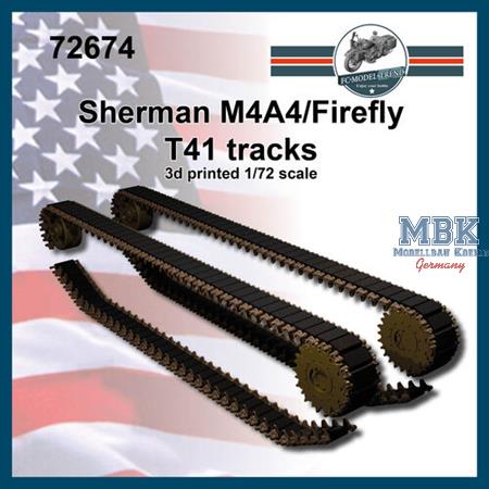 T41 tracks for M4A4 Sherman / Firefly (1:72)