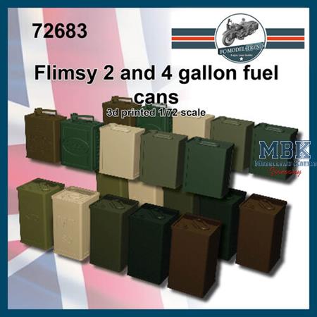 "Flimsy" British WWII fuel containers (1:72)