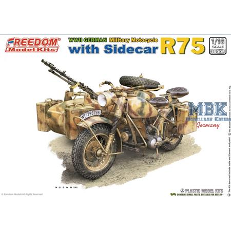 WWII German Motorcycle R75 with Sidecar