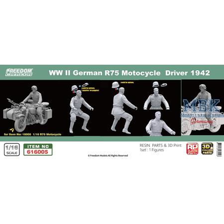 Motorcycle Driver 1942 for R75 Motorcycle  (1:16)