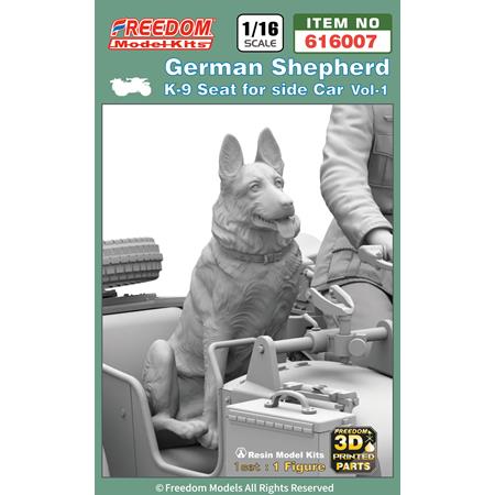 German Shepherd K-9 Seat for side Car (1:16)