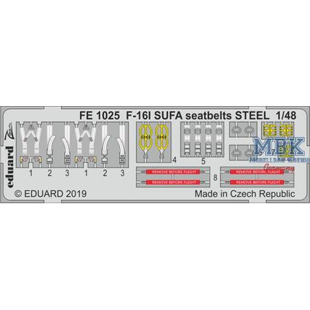 F-16I SUFA seatbelts STEEL 1/48