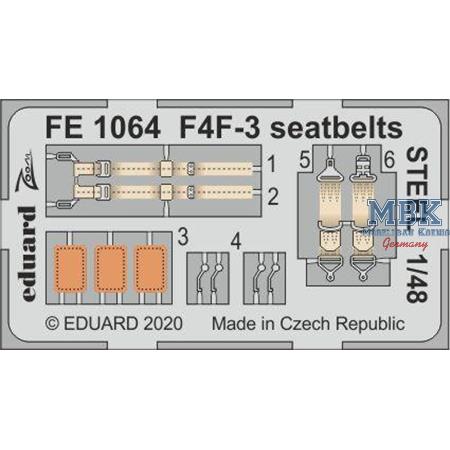 Grumman F4F-3 seatbelts STEEL 1/48