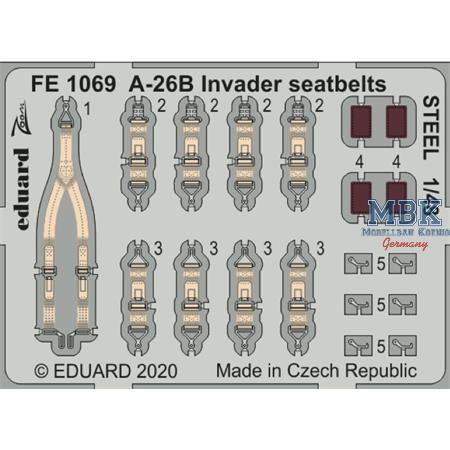 Douglas A-26B Invader seatbelts STEEL 1/48