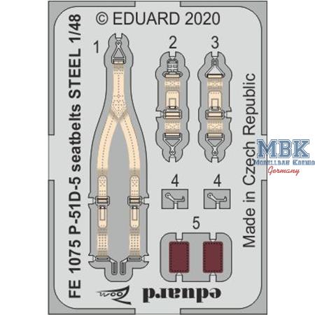 N.-American P-51D-5 Mustang seatbelts STEEL 1/48