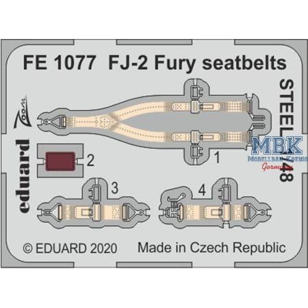 North-American FJ-2 Fury seatbelts STEEL  1/48