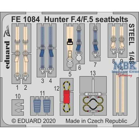 Hawker Hunter F.4/F.5 seatbelts STEEL 1/48