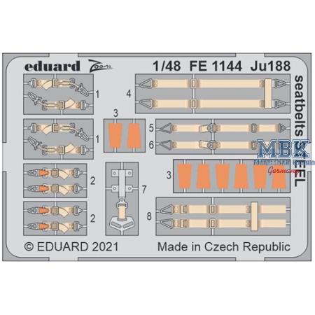 Junkers Ju-188 seatbelts STEEL 1/48