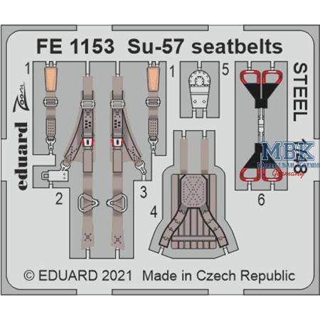 Sukhoi Su-57 Frazor seatbelts STEEL 1/48