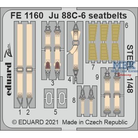 Junkers Ju-88C-6 seatbelts STEEL 1/48