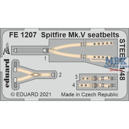 Spitfire Mk. V seatbelts STEEL 1/48