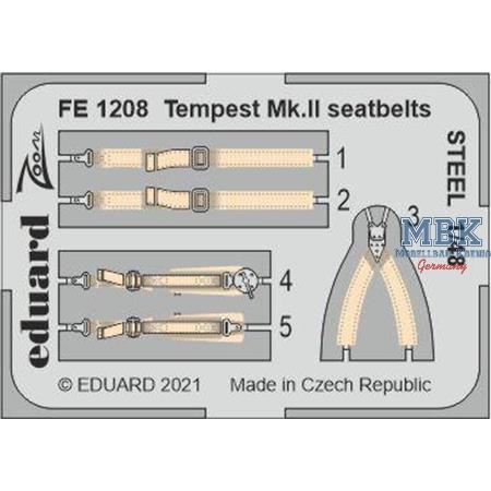 Hawker Tempest Mk. II seatbelts STEEL 1/48