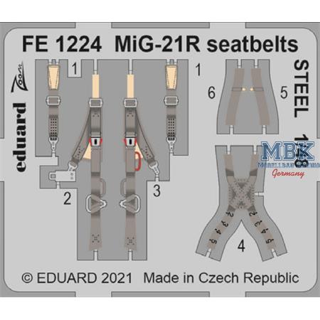 Mikoyan MiG-21R seatbelts STEEL 1/48