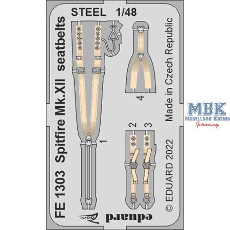 Supermarine Spitfire Mk.XII seatbelts STEEL 1/48