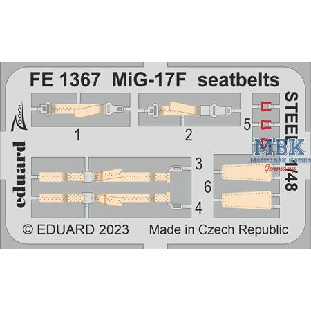 Mikoyan MiG-17F  seatbelts STEEL 1/48