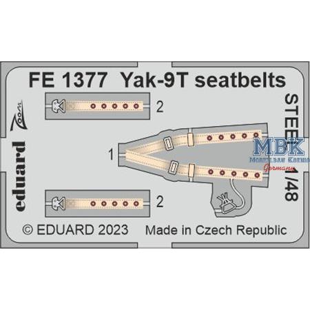 Yakovlev Yak-9T seatbelts STEEL 1/48
