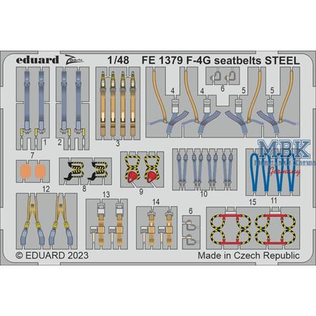 McDonnell F-4G Phantom seatbelts STEEL 1/48