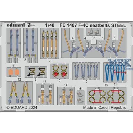 McDonnell F-4C Phantom seatbelts STEEL 1/48