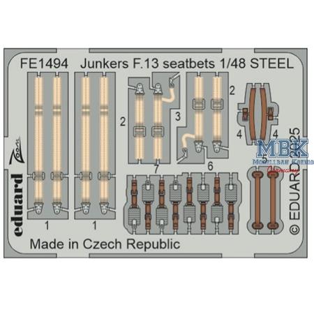 Junkers F.13 seatbelts STEEL 1/48