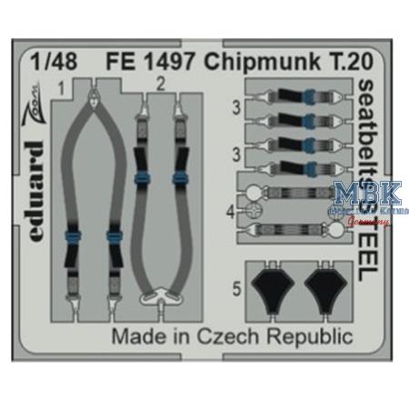 de Havilland Chipmunk T.20 seatbelts STEEL 1/48