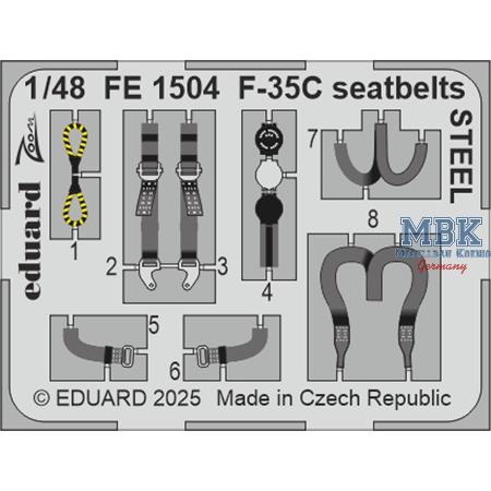 Lockheed-Martin F-35C Lightning seatbelts STEEL