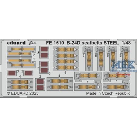 Consolidated B-24D Liberator seatbelts STEEL 1/48