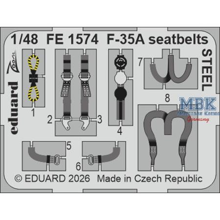 Lockheed-Martin F-35A seatbelts STEEL 1/48