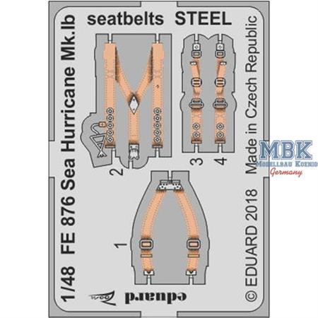 Sea Hurricane Mk. Ib seatbelts STEEL 1/48
