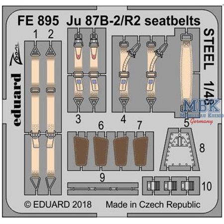 Ju 87B-2/ R2 seatbelts STEEL 1/48