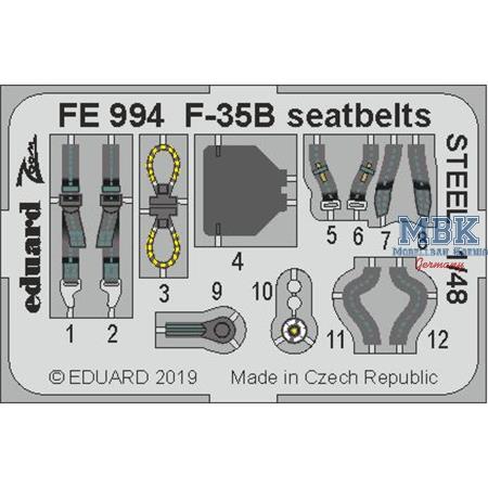 Lockheed-Martin F-35B seatbelts STEEL 1/48