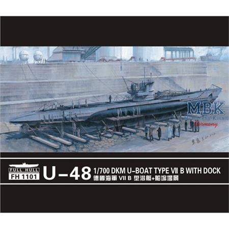U-boot Typ VII B " U-48" im Dock