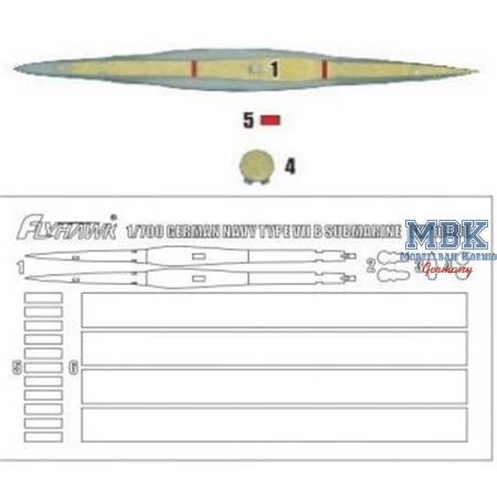 Masking Sheet for German Submarine Type XVIIB