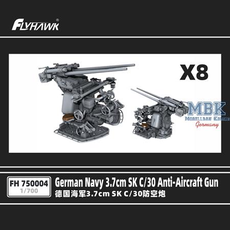German Navy 3.7cm SK C/30 Anti-Aircraft Gun
