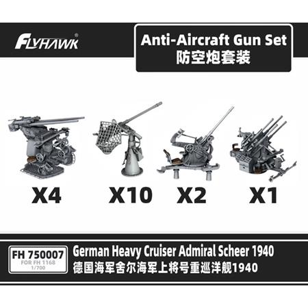 German Cruiser ADMIRAL SCHEER 40 Anti-Aircraft Gun