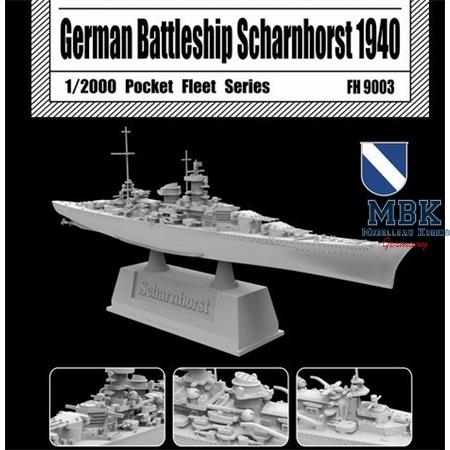 German Battle ship Scharnhorst 1940 1:2000