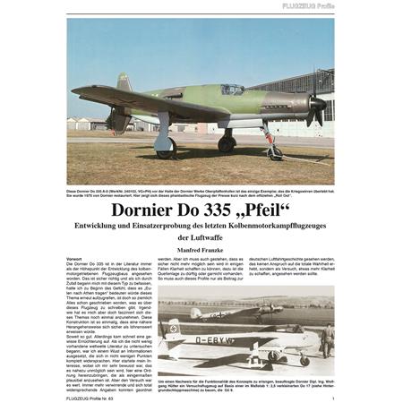 Flugzeug Profile 63 - Dornier Do 335 Pfeil