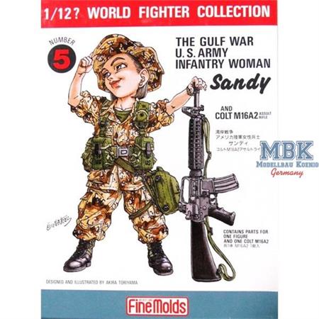 1/12 Gulf War U.S. Infantry Woman "Sandy" w/ M16