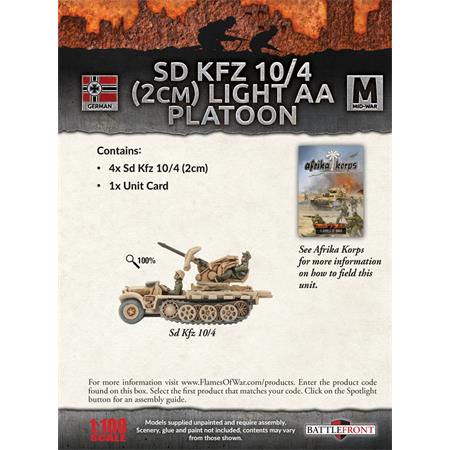 Flames Of War: Sd Kfz 10/4 2cm Light AA Platoon