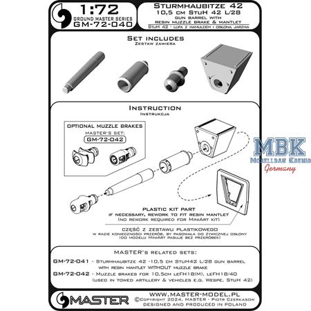 Sturmhaubitze 42 - 10,5 cm StuH 42 L/28 barrel
