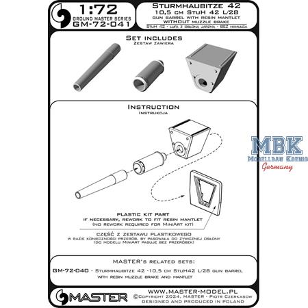 Sturmhaubitze 42 - 10,5 cm StuH 42 L/28 barrel