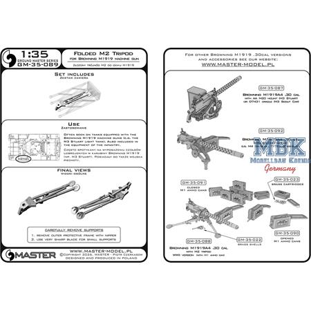 Folded M2 tripod for Browning M1919 .30 cal