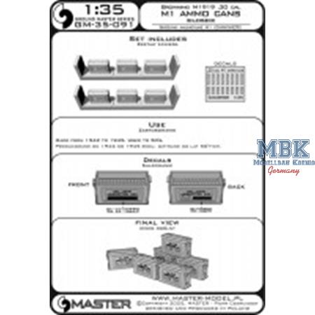 M1 ammunition cans for Browning M1919 - CLOSED