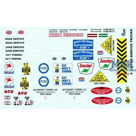 Service Trucks Decal Sheet Revised (1/25 or 1/24)